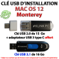 Clé USB installation Mac OS 12 Monterey