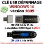 Clé USB de dépannage Windows 10 version 1809 (Redstone 5)