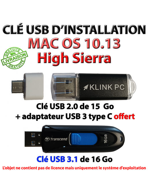 Support USB installation Mac OS 10.13 High Sierra