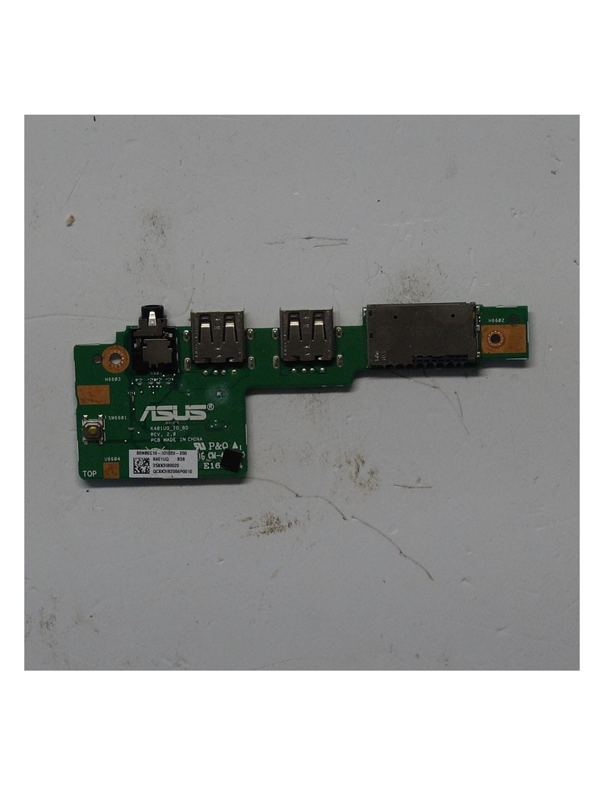 Carte USB, SD et Jack pour ASUS R415U - 60NB0C10-IO1020-200