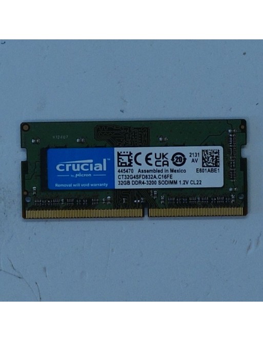 Barrette de RAM Crucial 32GB DDR43200 SODIMM CT32G4SFD832A