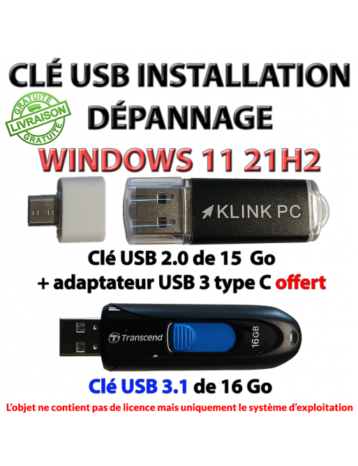 Clé USB d'installation de Windows 11 version 21H2