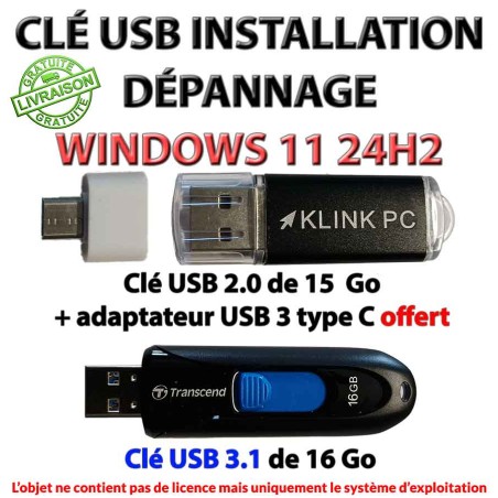 Clé USB d'installation de Windows 11 version 24H2