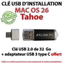 Clé USB installation Mac OS 26 Tahoe